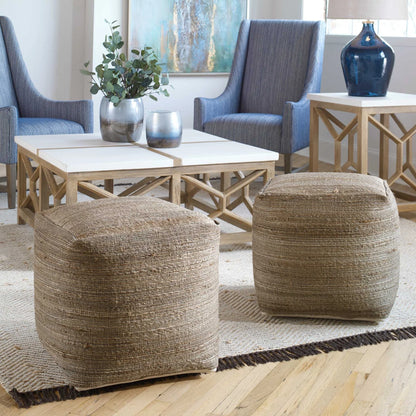 Beige Pouf