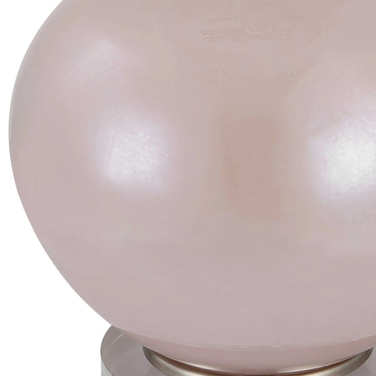 Blush Pink Glass Table Lamp