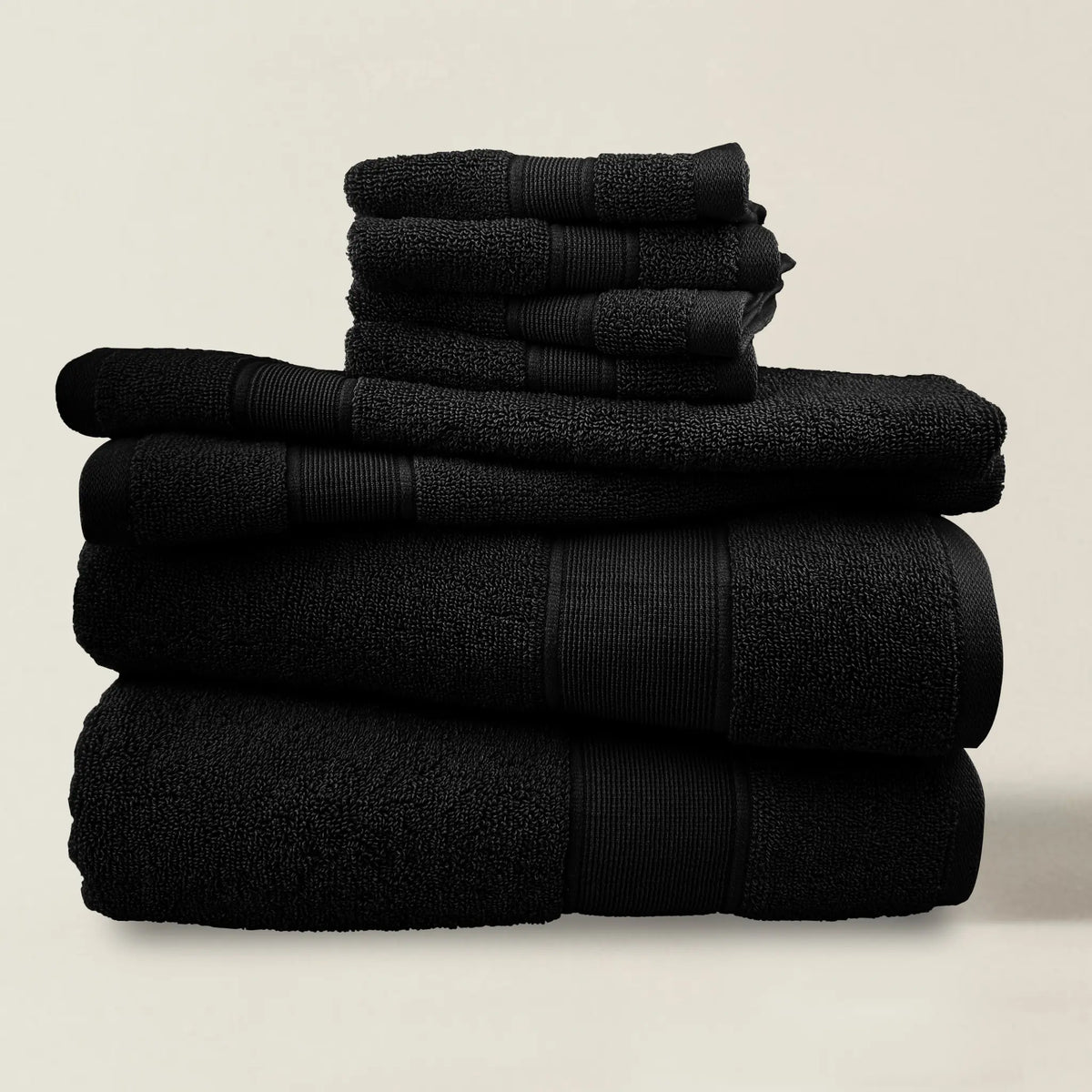 8-Piece Cotton Bath Towel Set | Anti-Bacterial Treatment | Five Colours