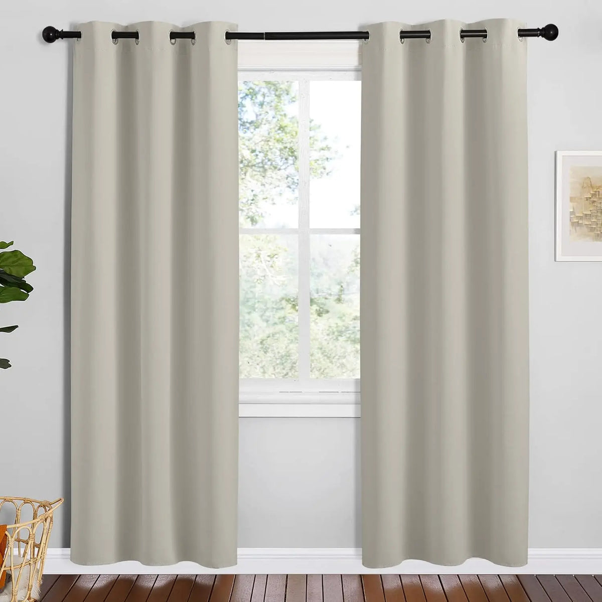 Room-Darkening Grommet Curtains | Thermal Insulated, Noise Reducing, Machine Washable | Wide Colour Range, Sizes 34" to 108"