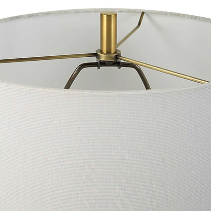 Aged Blue Buffet Lamp