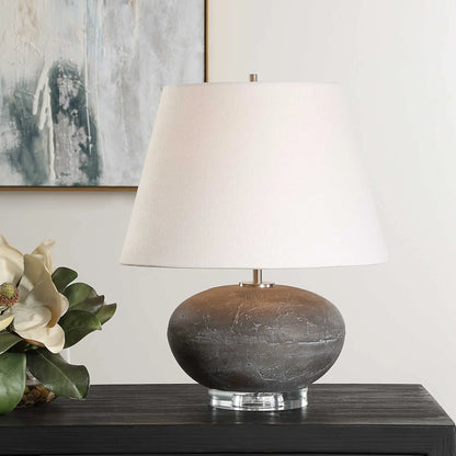Gray Stone Table Lamp