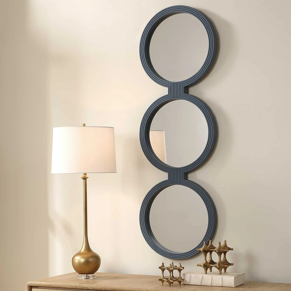 Interconnected Round Mirror