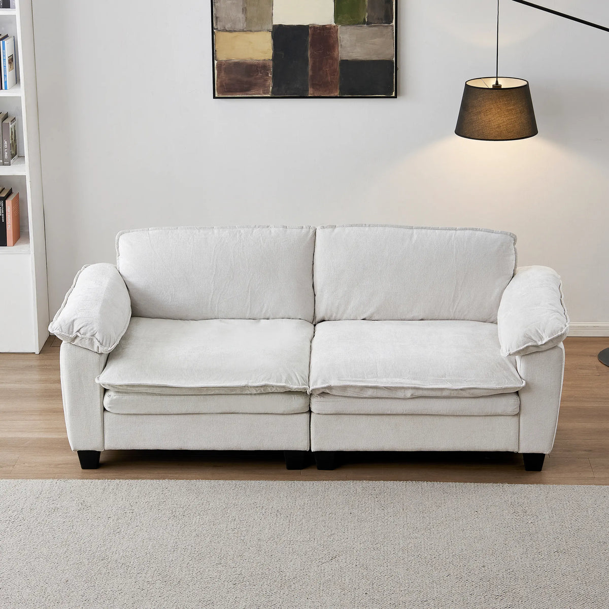 [Bellemave] Modular Sectional Loveseat Sofa, 2-Seat Chenille Couch with Washable Zipper Cushion Covers for Living Room