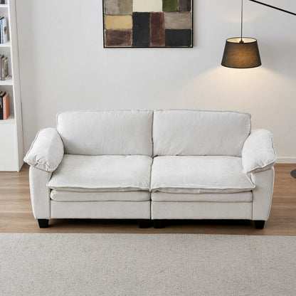 [Bellemave] Modular Sectional Loveseat Sofa, 2-Seat Chenille Couch with Washable Zipper Cushion Covers for Living Room