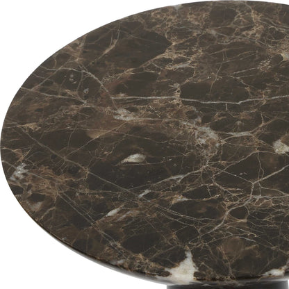 Brown Marble Accent Table