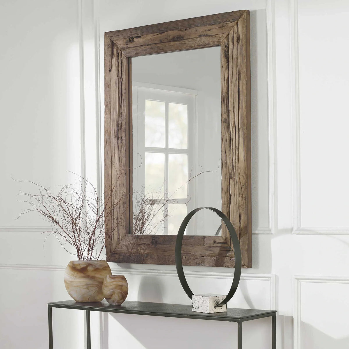 Large Reclaimed Pine Mirror