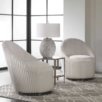 White Swivel Chair
