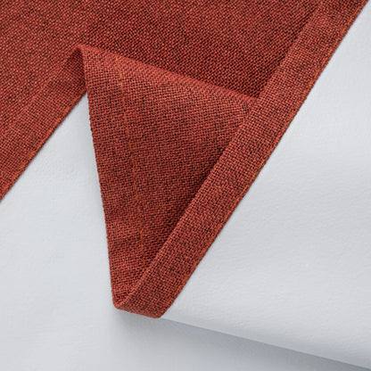 Terracotta Linen Blend Room-Darkening Curtains | Set of 4 Panels, Rust-Proof Grommet Top | Six Sizes to 108"