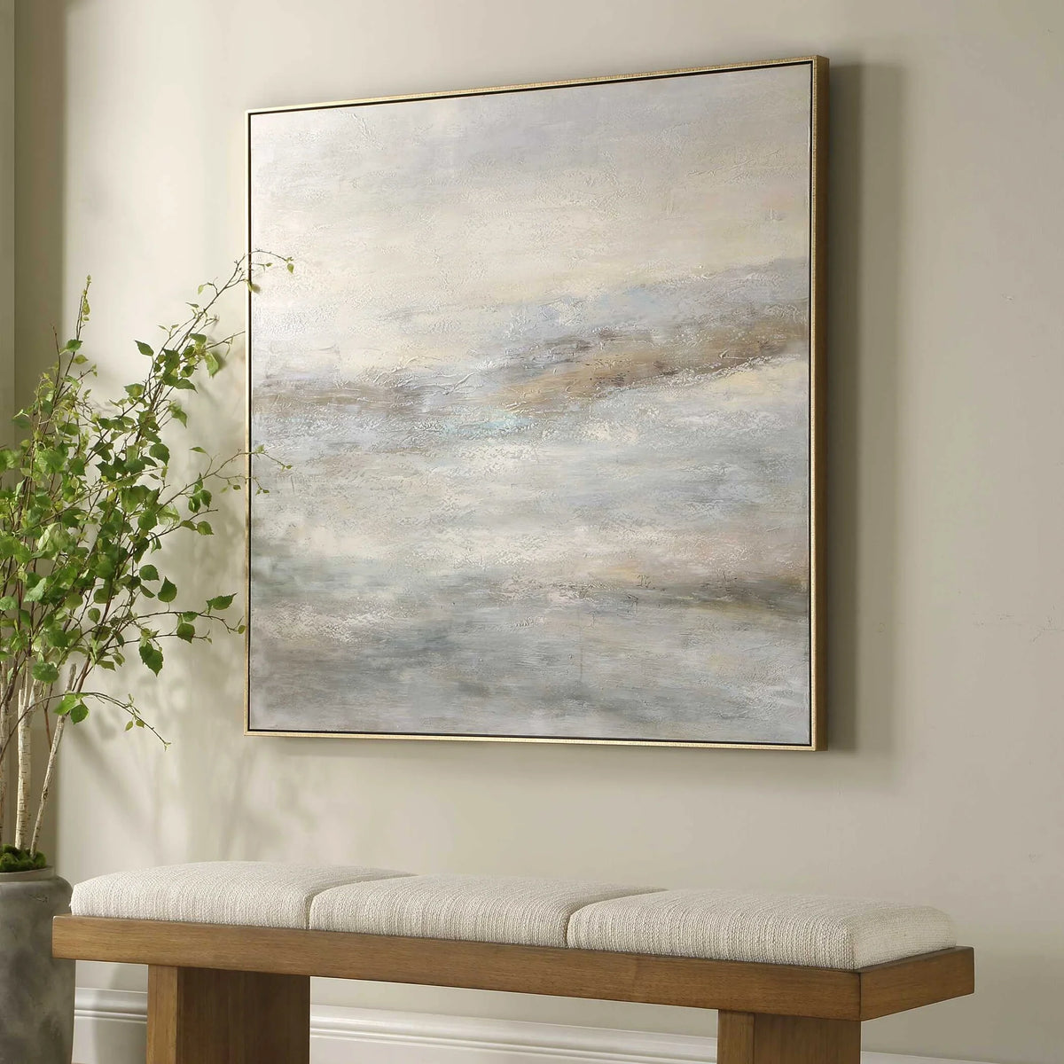 Neutral Tone Hand-Painted Canvas Art