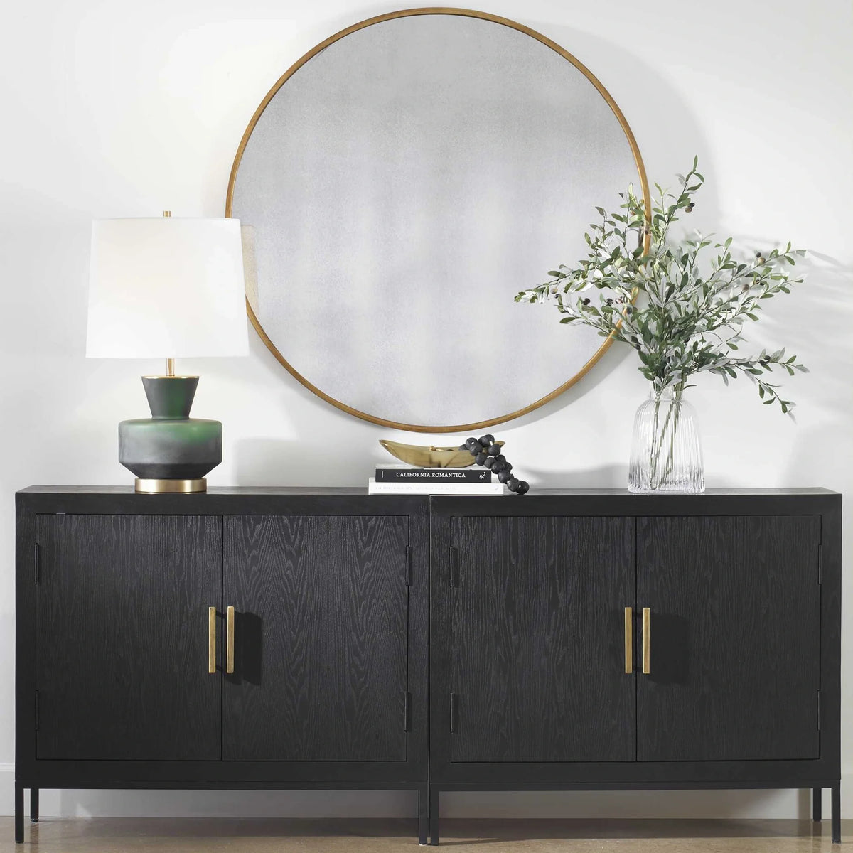 Round Gold Mirror