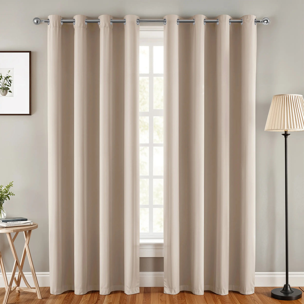 Lux Decor Thermal Insulated Room Darkening Curtains – Heavy-Duty Soundproof Grommet Drapes for Privacy and Comfort in Your Living Room
