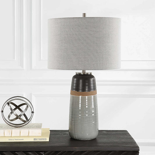 Gray Table Lamp