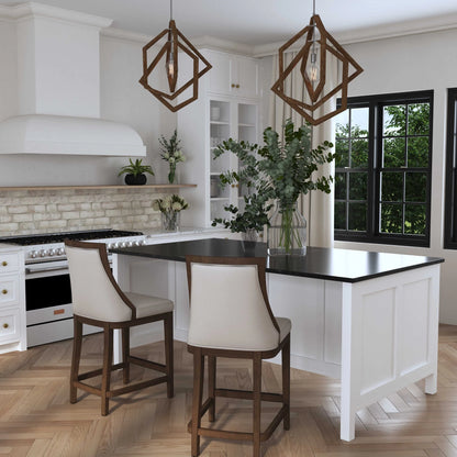Faux Leather Counter Stool