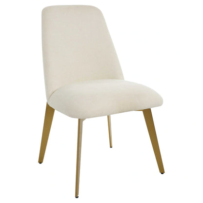 Off White Fabric Dining Chair