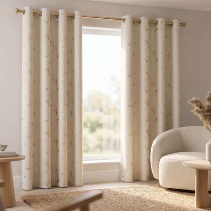 Blackout Curtain Panels shown in a styled living room