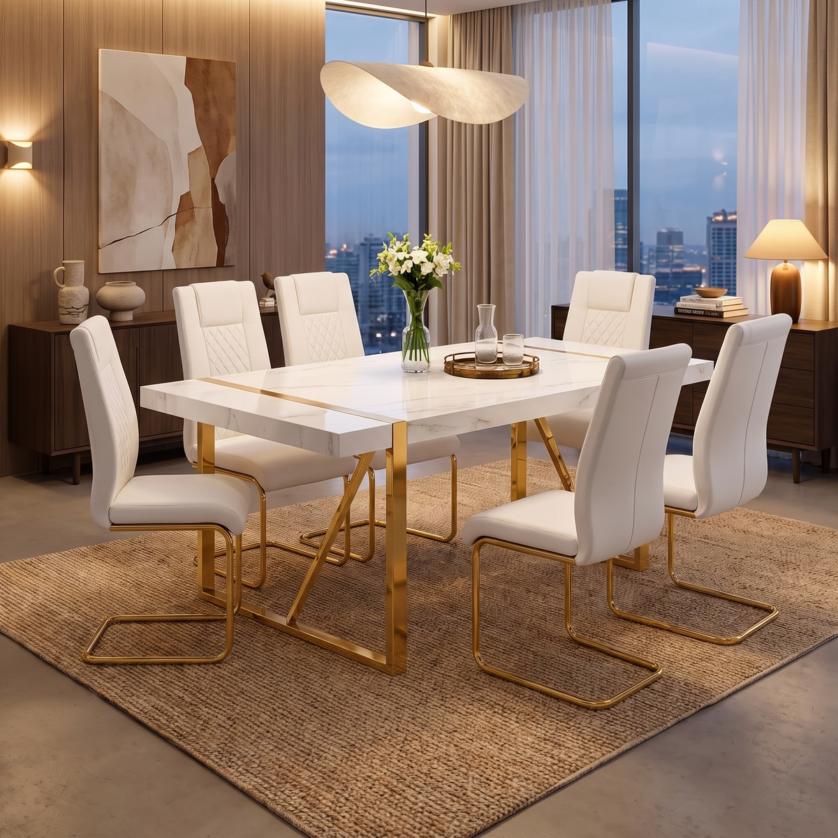 7-Piece Dining Set styled in dining room