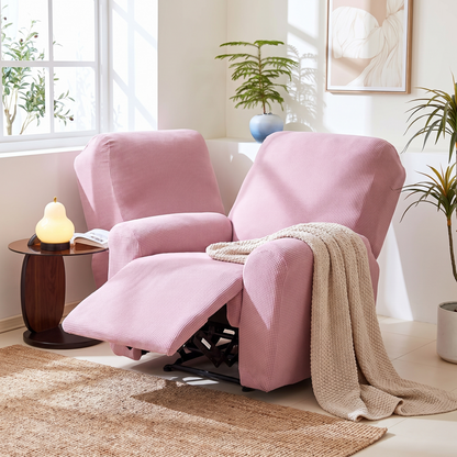 Stretch Armchair and Recliner Slipcover in reading nook
