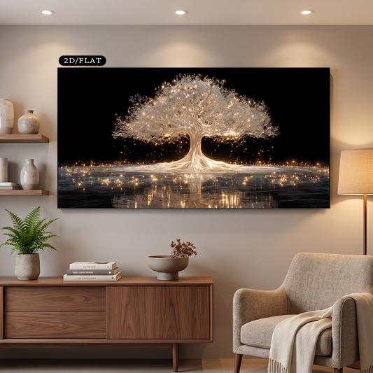 Tree of Life Minimalist Canvas Print mounted on wall