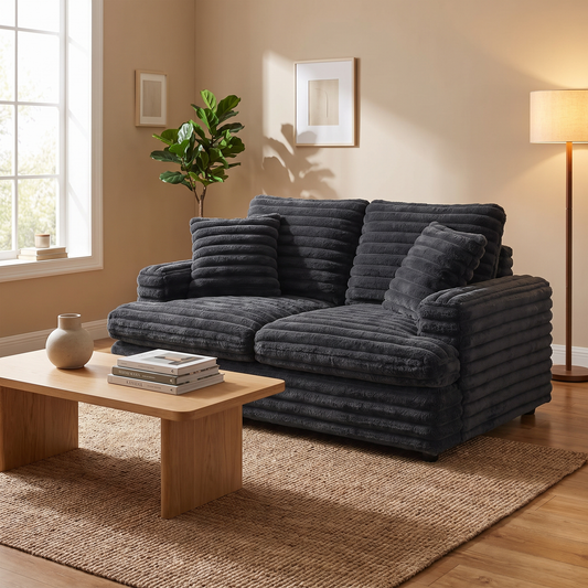Oversized Cloud Sleeper Loveseat in living room