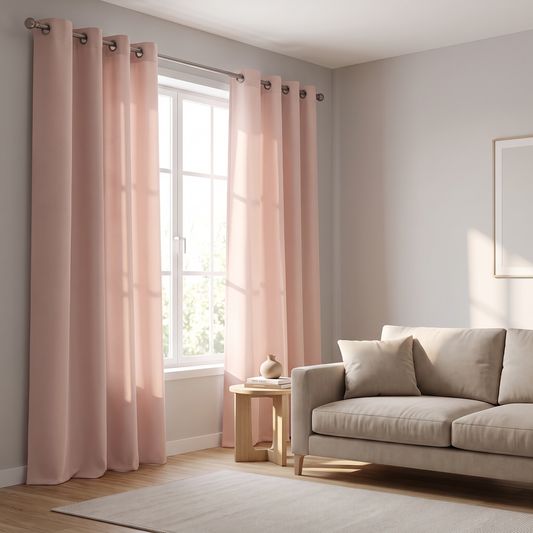 Grommet Blackout Curtains in living room