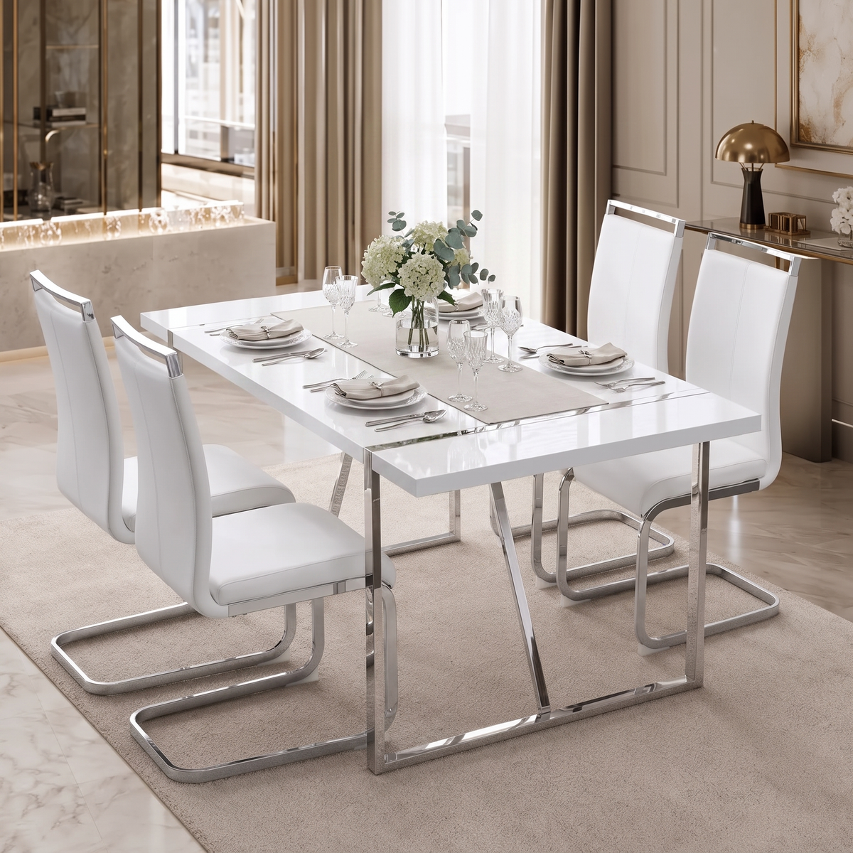 5-Piece Modern Dining Set in dining room