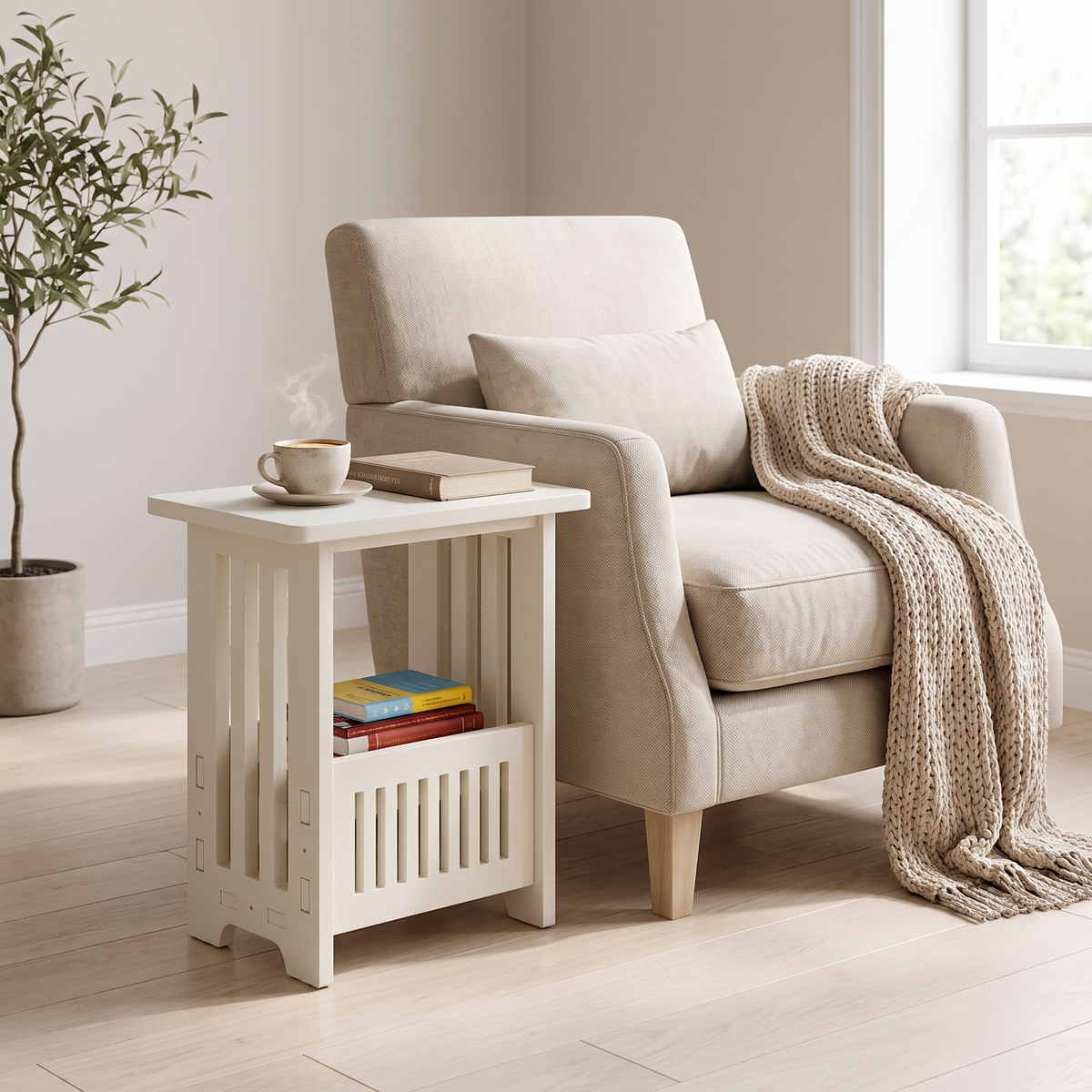 Nordic Small Square Accent Table
