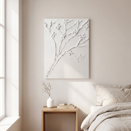 Handmade 3D Cherry Blossom Canvas Art, 11 x 14 in