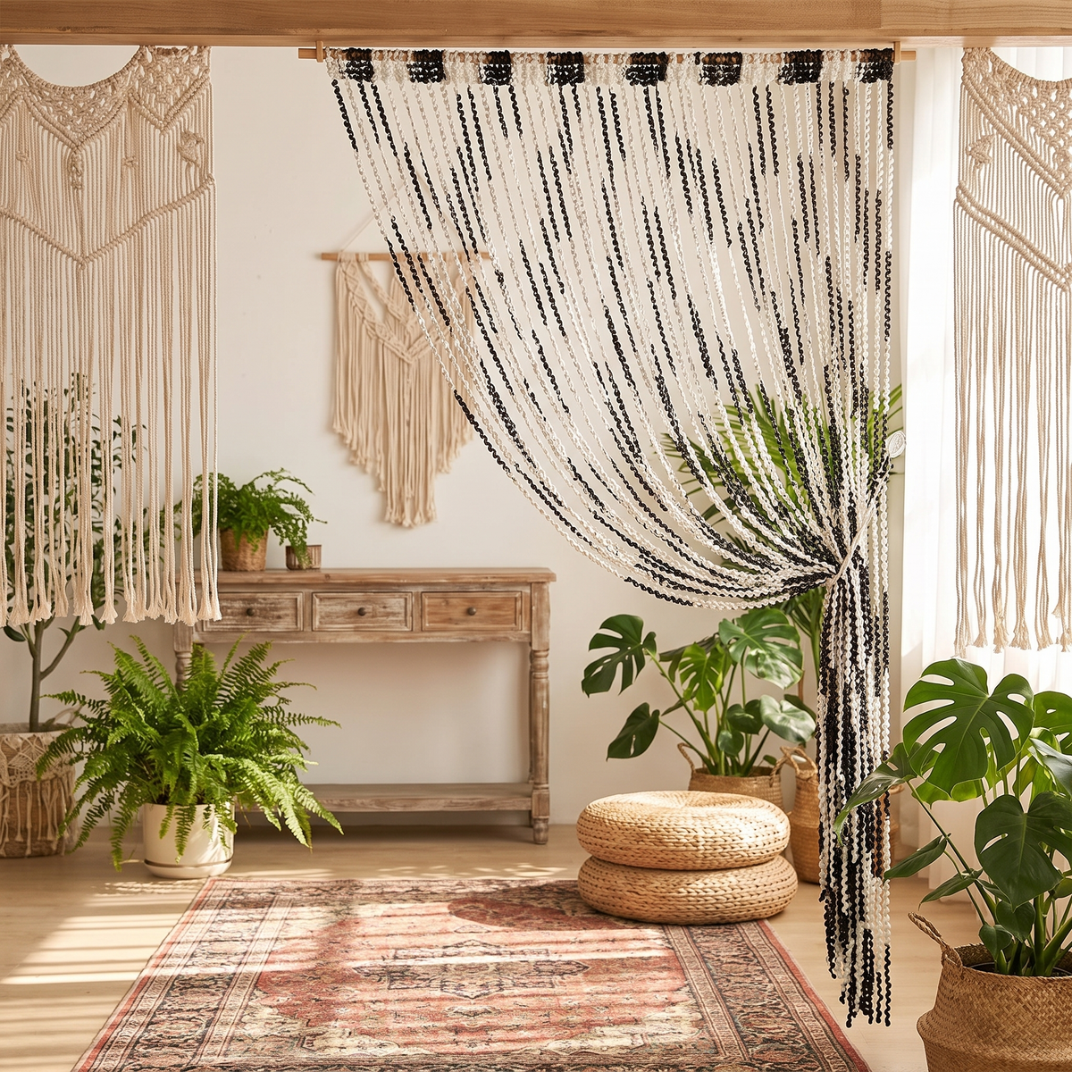 Bead String Curtain Panel, 100 x 200 cm