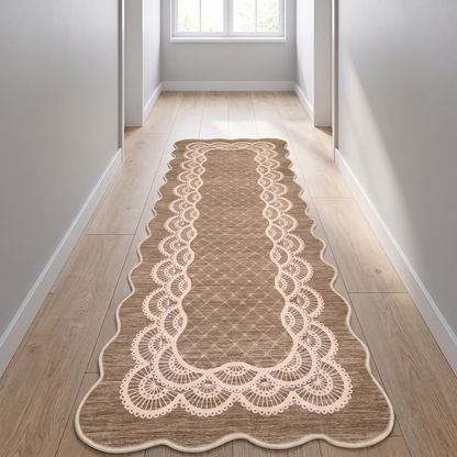 Camel Low Pile Runner Rug, 2 x 6 ft