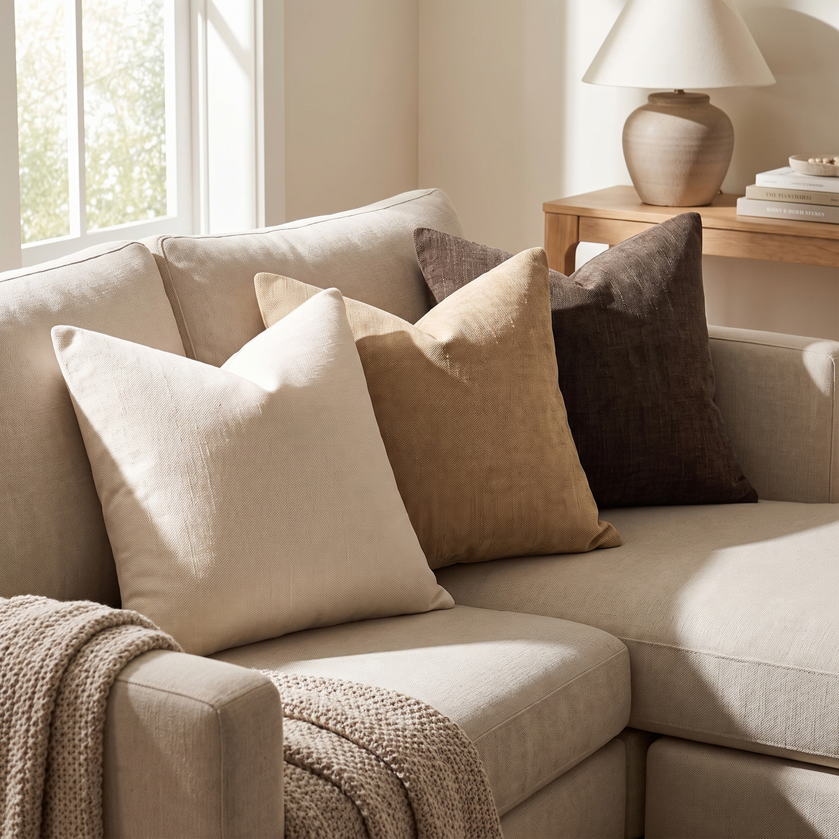 Chenille Textured Throw Pillow Covers, Set of 4