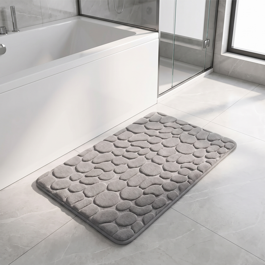 Cobblestone Memory Foam Bath Mat, Non-Slip