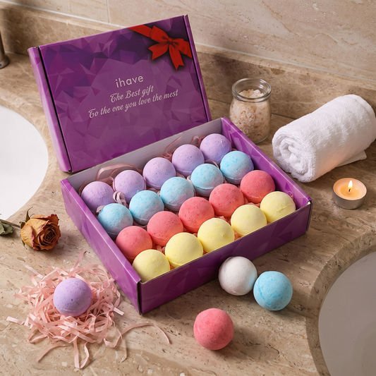 Rose Bath Bomb Gift Set, 20 Pack