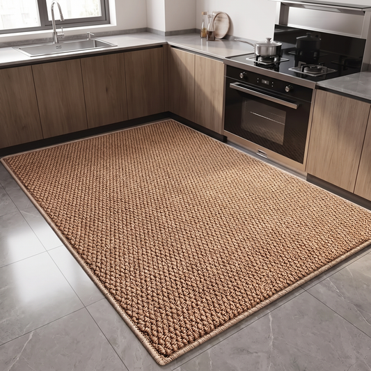 Absorbent Non-Slip Kitchen Floor Mat, Camel in a kitchen