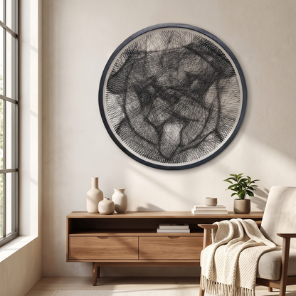 Custom Cat and Dog String Art Portrait Kit on a wall