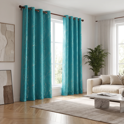 Luxury Blackout Drapes on a large window