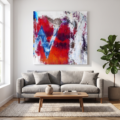 Visualizations Large Giclee Canvas Art Print in a living room