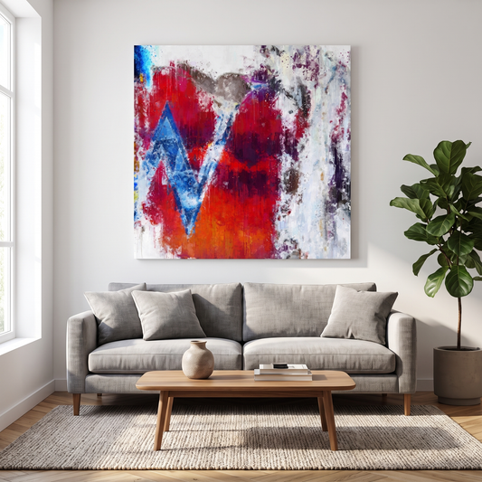 Visualizations Large Giclee Canvas Art Print in a living room