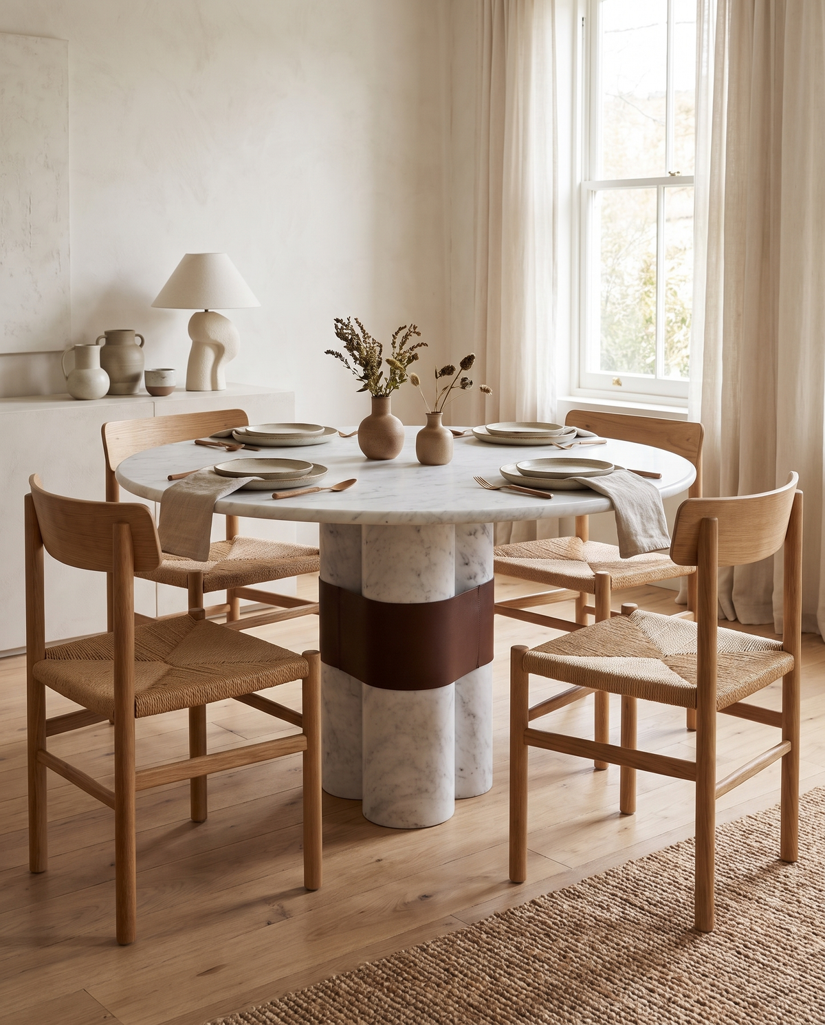 Firelli 47-Inch Round Dining Table | Final Sale