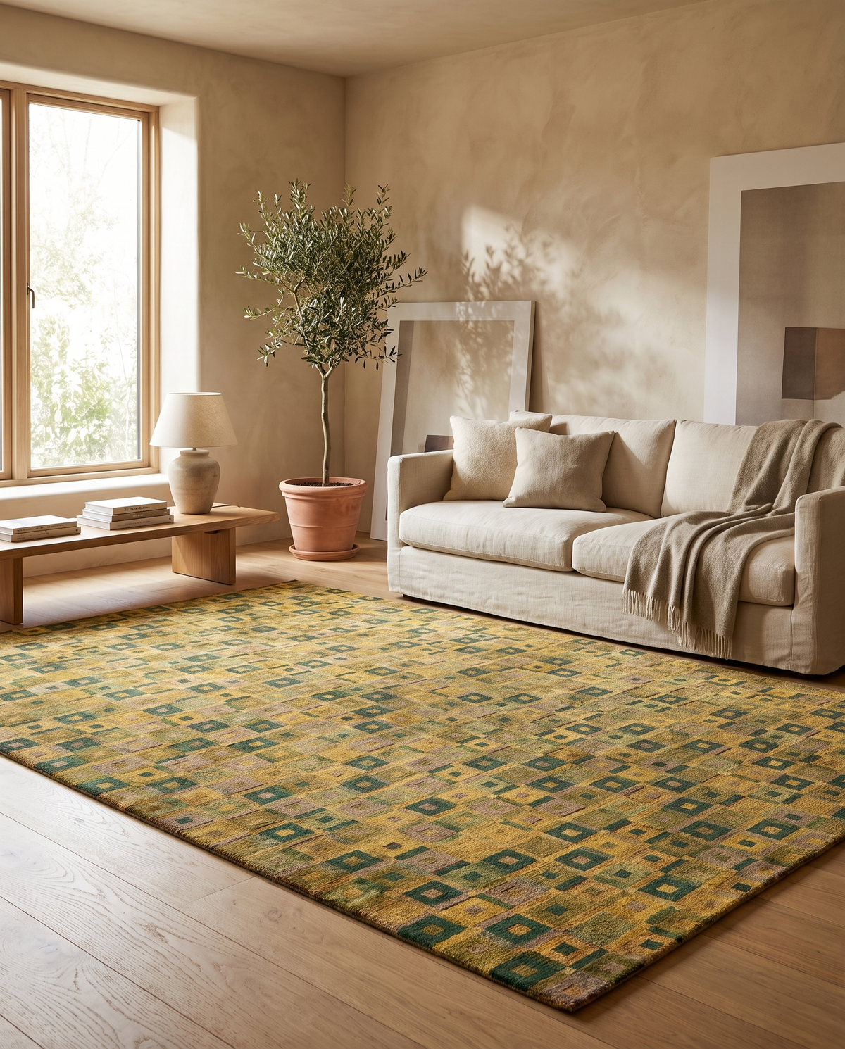 Lustre Yellow - Forest Green