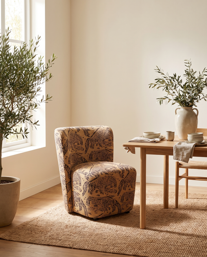 Mykonos Block Base Upholstered Dining Chair