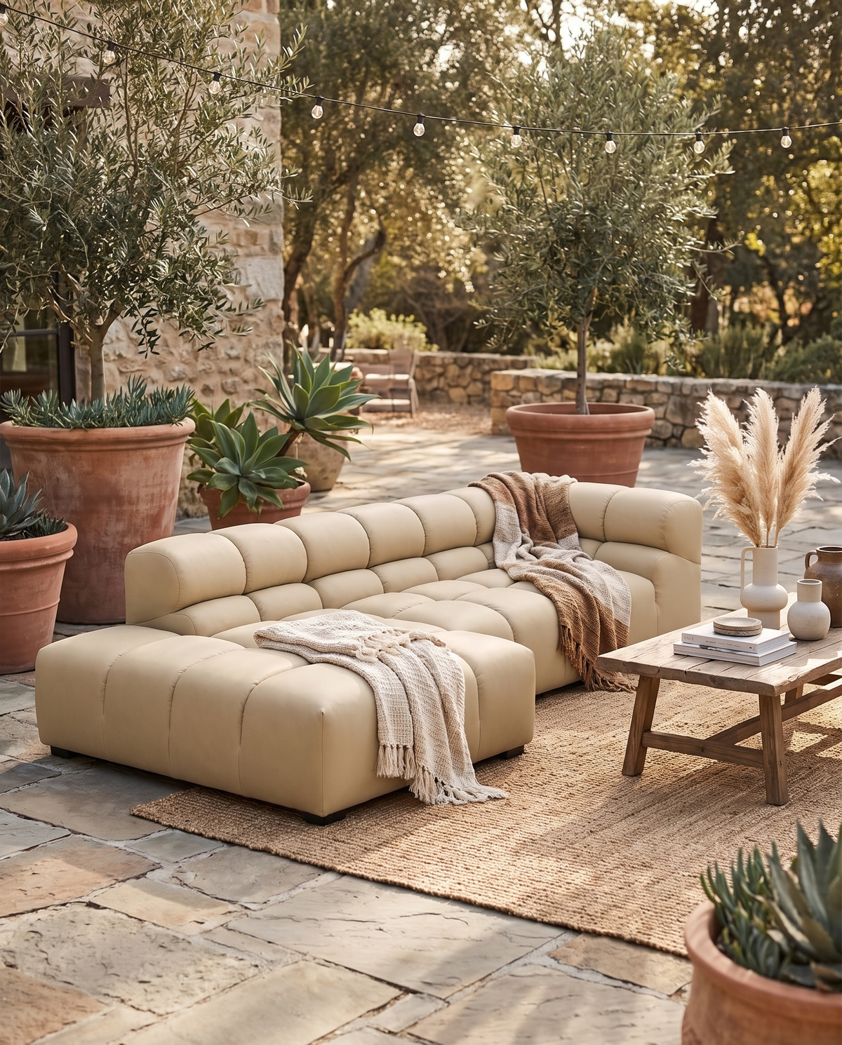 Tufty Outdoor Sectional, Compact Left-Facing L-Shape | FINAL SALE