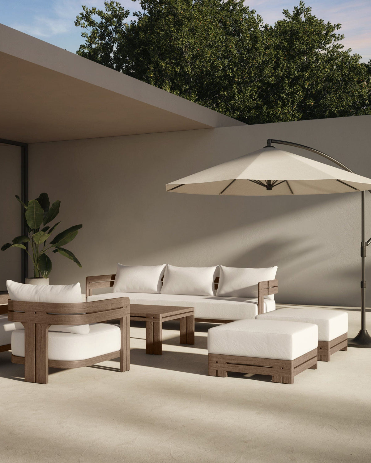 Lusso Outdoor Ottoman | FINAL SALE