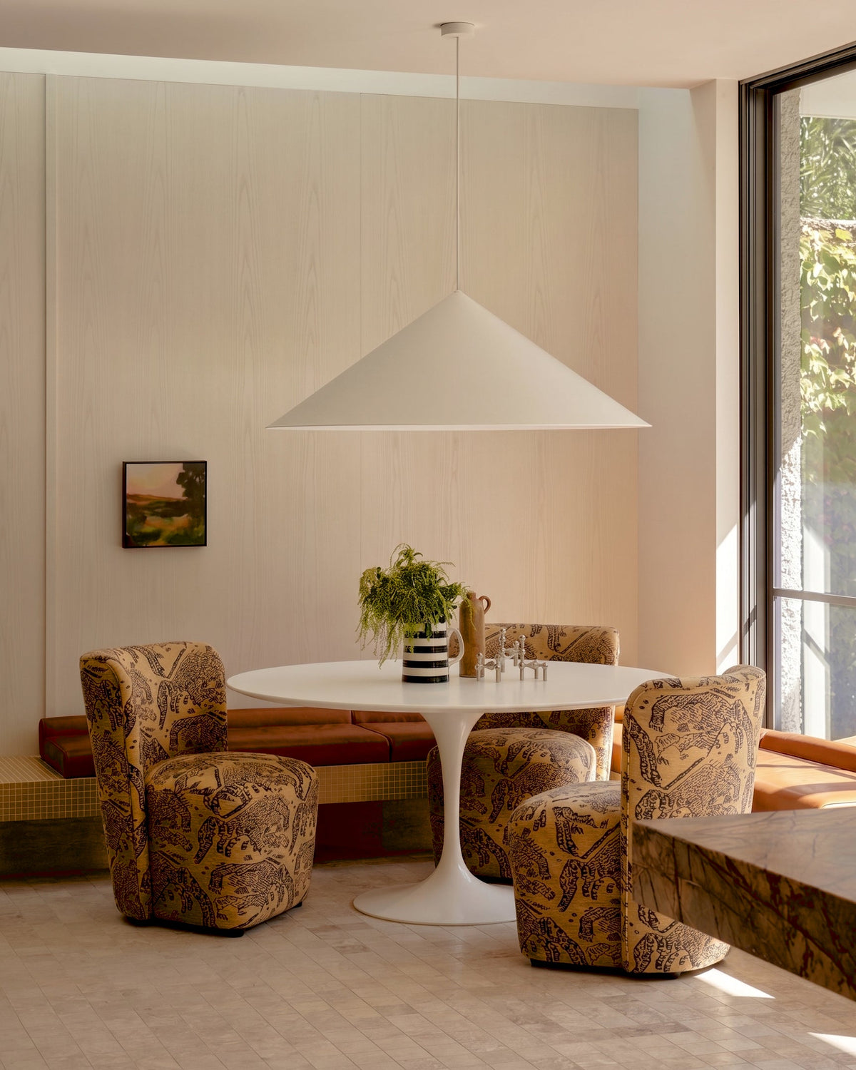 Mykonos Block Base Upholstered Dining Chair