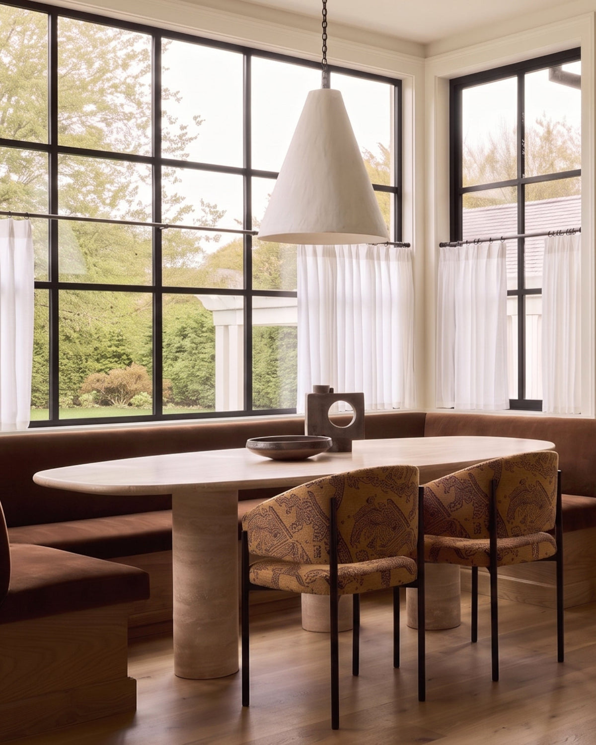 Venti Organic Travertine Dining Table